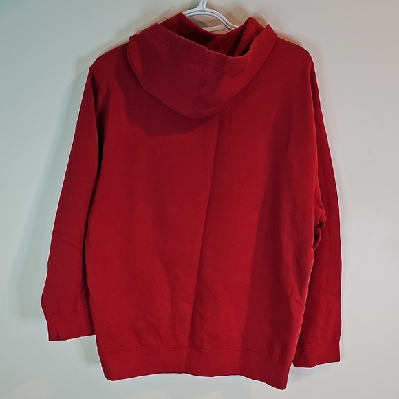 Nike Men's Red Hoodie with Logo - Picture 4 of 7